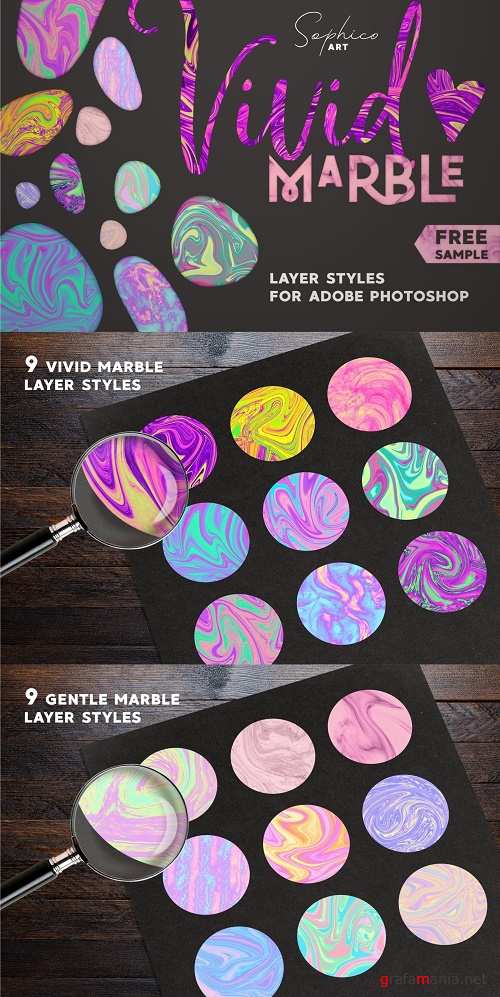Vivid Marble Effect For Photoshop 3818827
